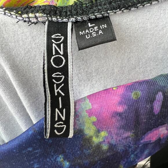 Sno Skins Multicolor Kaleidoscope Printed Turtleneck Pullover Base Layer USA L - Picture 5 of 5